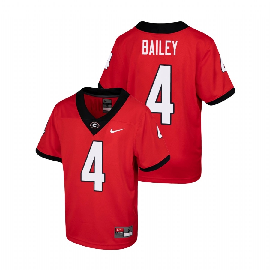 Georgia Bulldogs Youth NCAA Champ Bailey #4 Red Game College Football Jersey SMN0549OB